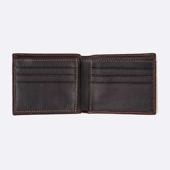 American Eagle Embossed Leather Wallet - Brown